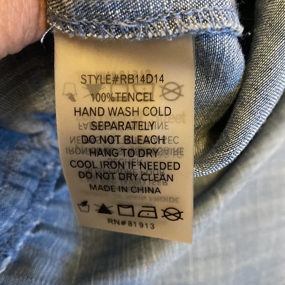 Plenty by Tracy Reese Chambray Frayed Edge Romper - Picture 8 of 8